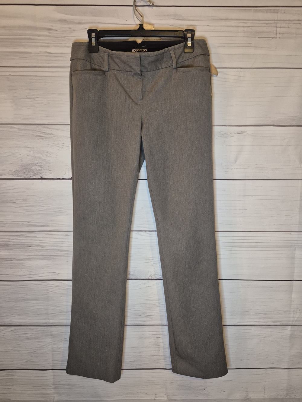 Express 'Columnist' Gray Career Straight-Leg Dress Pants Women's Size 4R